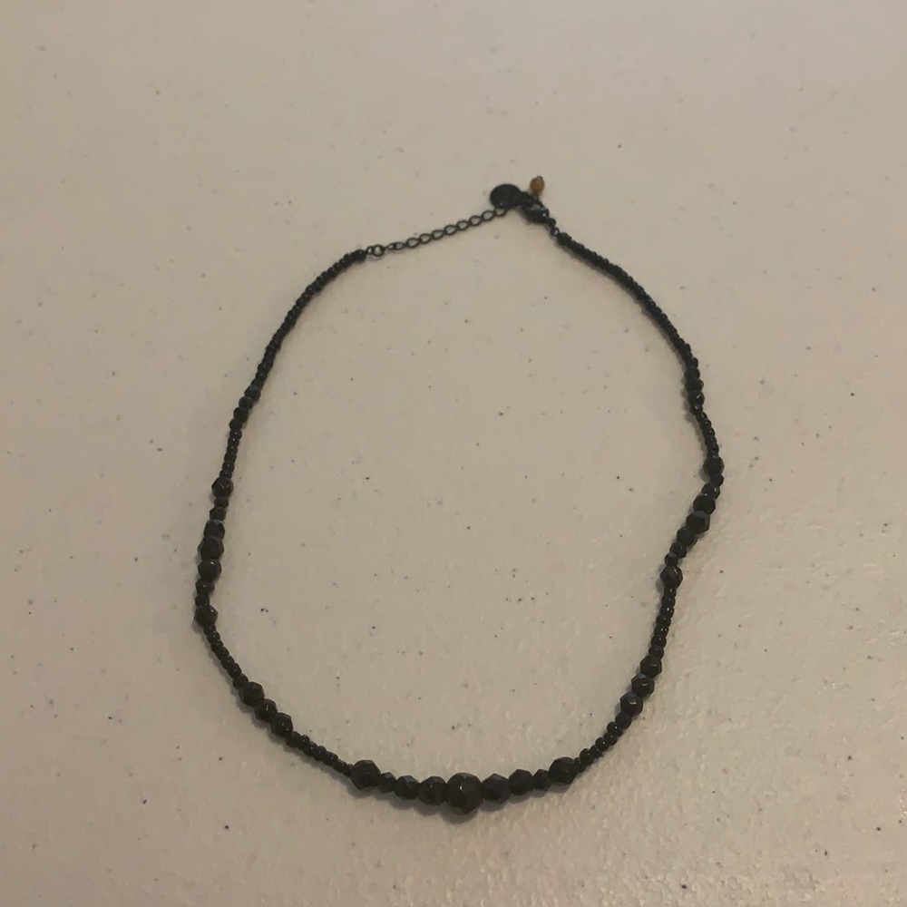 Necklace with black beads